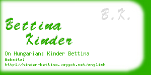 bettina kinder business card